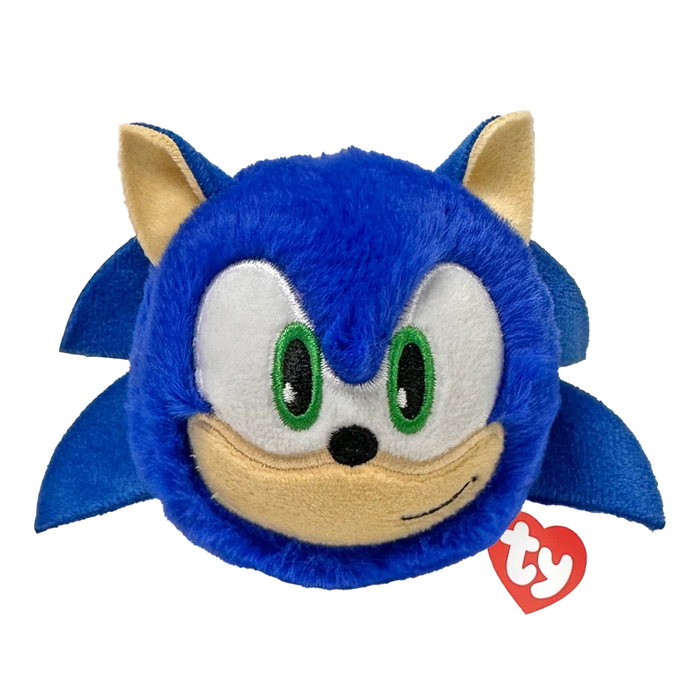 TY Sonic the Hedgehog Plush Toy Head Cushion Soft Stuffed Character Pillow Blue Collectible Kids for Gift (3 Inch)