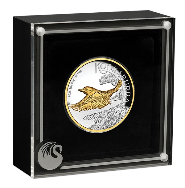 Australian Kookaburra 2026 2oz Silver Proof High Relief Gilded Coin