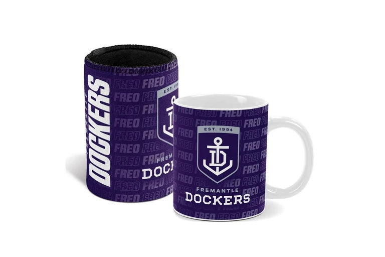 FREMANTLE DOCKERS MUG AND CAN COOLER GIFT SET