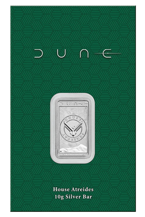 DUNE HOUSE ATREIDES 2026 10G SILVER MINTED BAR