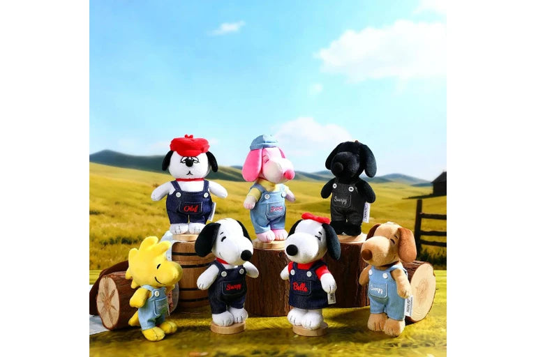 Peanuts Snoopy Denim Series Plush Keychain Blind Box