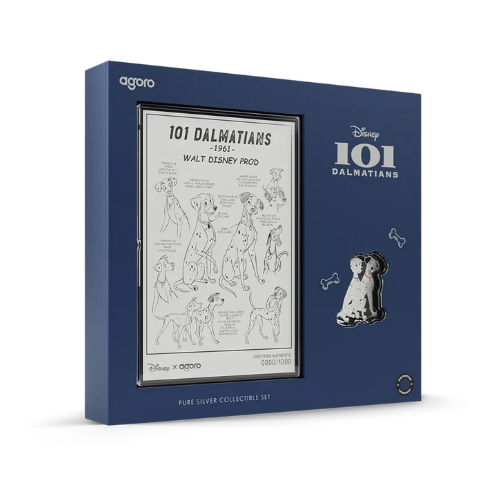 Disney 101 Dalmatians Collectible 1/2oz Silver Coin + 5g Silver Foil Set