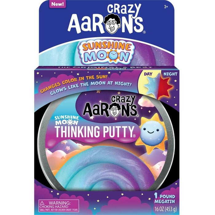 Crazy Aarons Sushine Moon Glow in the Dark Putty Tin Kids Sensory Toy 3y+/454g