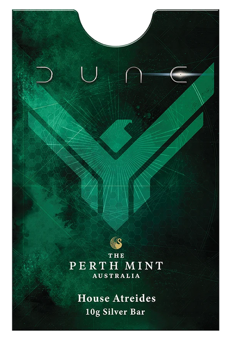 DUNE HOUSE ATREIDES 2026 10G SILVER MINTED BAR