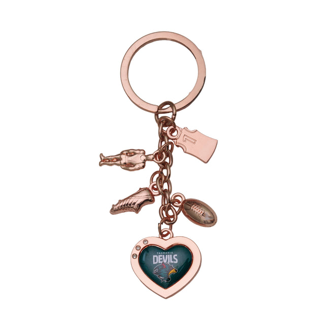TASMANIA DEVILS OFFICIAL PRODUCT CHARM KEYRING
