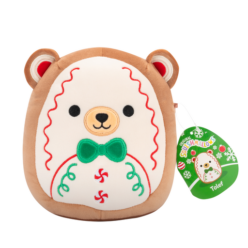 Squishmallows Holiday 7.5 inch Tolef Cookie Bear