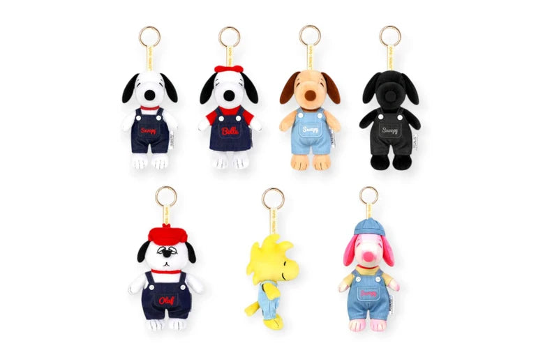 Peanuts Snoopy Denim Series Plush Keychain Blind Box