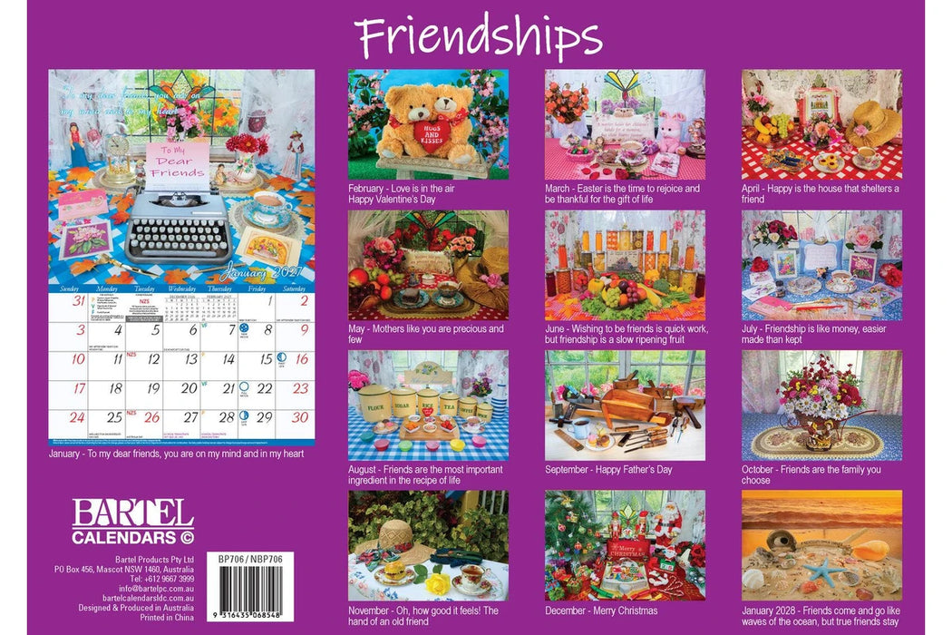 BARTEL CALENDARS 2027 FRIENDSHIPS