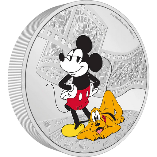 Disney Mickey & Friends – Mickey & Pluto 3oz Silver Coin