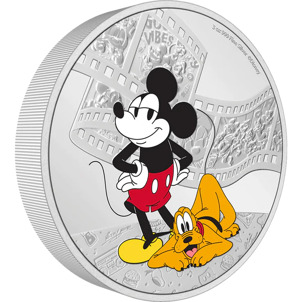 Disney Mickey & Friends – Mickey & Pluto 3oz Silver Coin