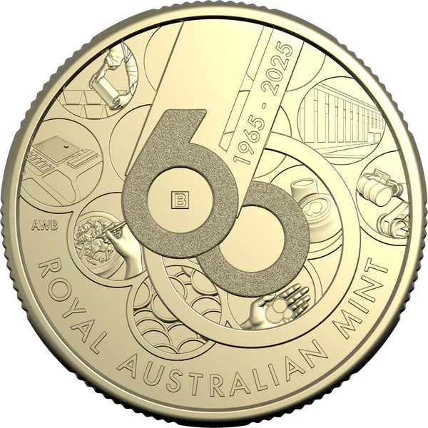 60TH ANNIVERSARY ROYAL AUSTRALIAN MINT 2025 $1 MINTMARK & PRIVY MARK FOUR COIN SET