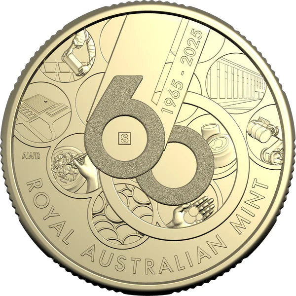 60TH ANNIVERSARY ROYAL AUSTRALIAN MINT 2025 $1 MINTMARK & PRIVY MARK FOUR COIN SET