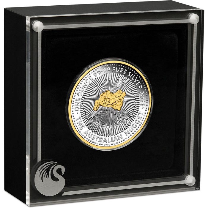 40th Anniversary of the Australian Nugget Gold Coin Program 2026 1oz Silver Proof Gilded Coin
