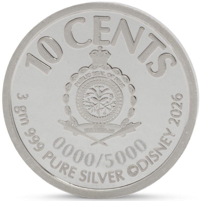 Disney Duck tales Scrooge Ducker - Lucky #1 Dime gm Silver Coin