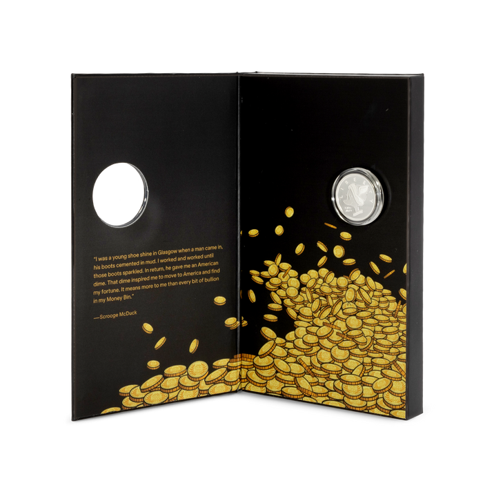 Disney Duck tales Scrooge Ducker - Lucky #1 Dime gm Silver Coin