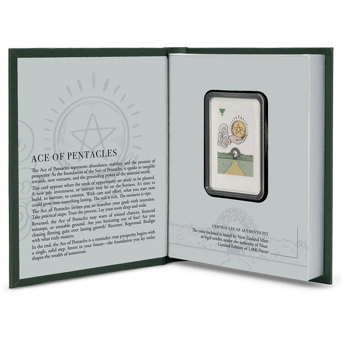 TAROT CARDS ACE OF PENTACLES 1OZ SILVER COIN