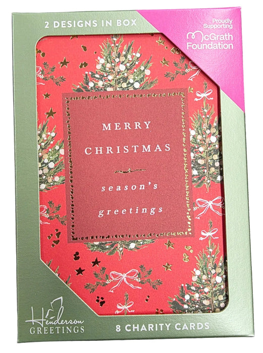 CHARITY CHRISTMAS CARDS Boxed Watercolour Xmas Trees