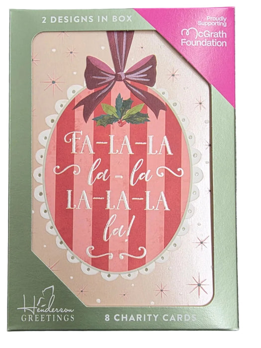 CHARITY CHRISTMAS CARDS Boxed Fa La La Bauble