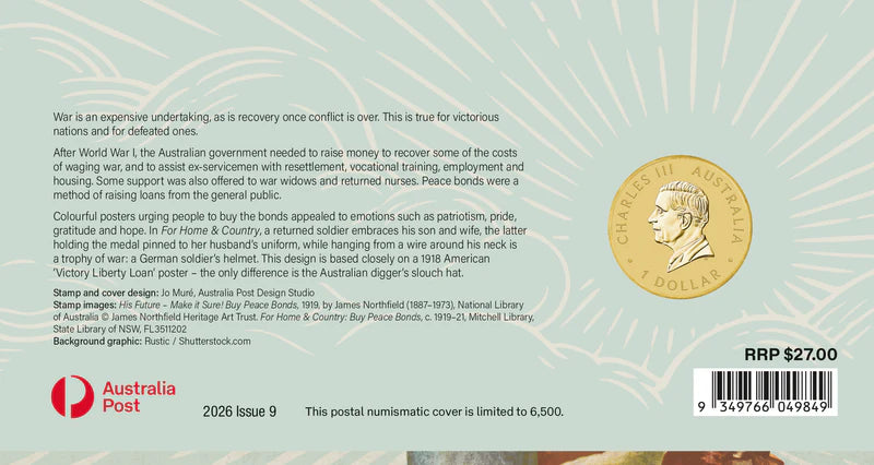 Preparing for Peace 2026 Stamp and Coin Cover
