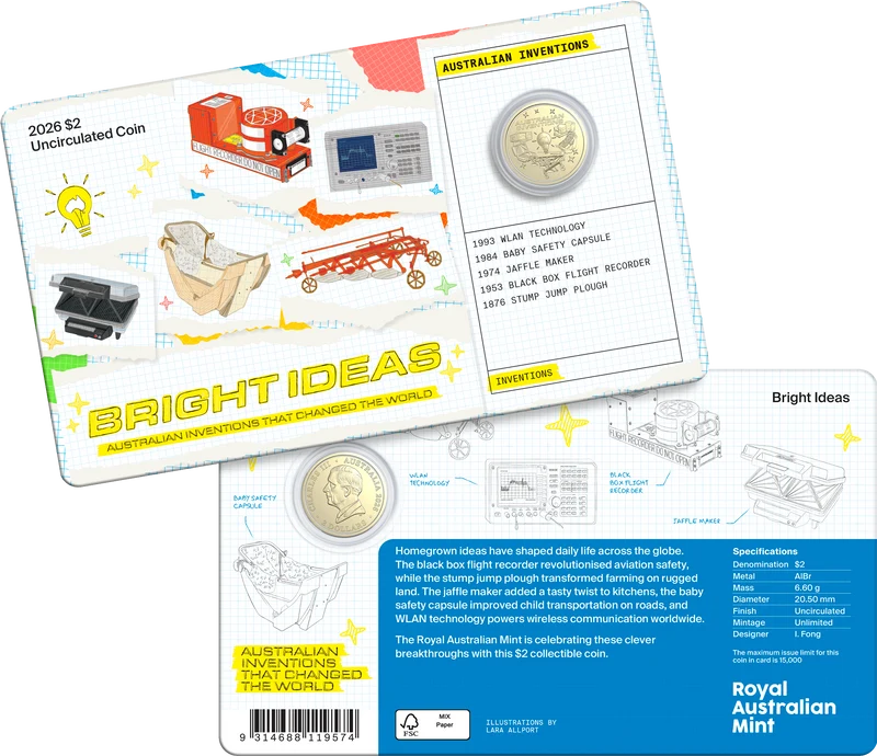 2026 Bright Idea Coins Uncirculated Coin in Card Retail Box of 20(Max Mintage 15000)