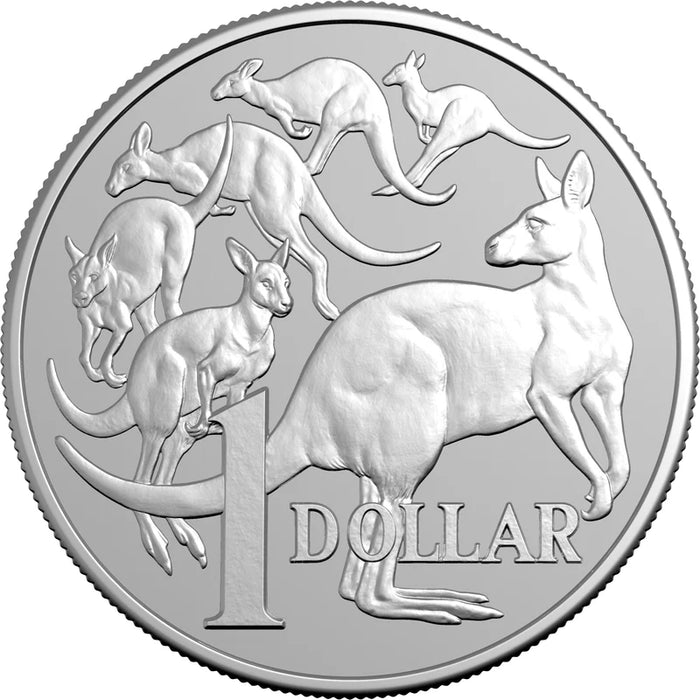 MOB OF SIX KANGAROO SERIES 2026 $1 1OZ SILVER FROSTED UNCIRCULATED COIN