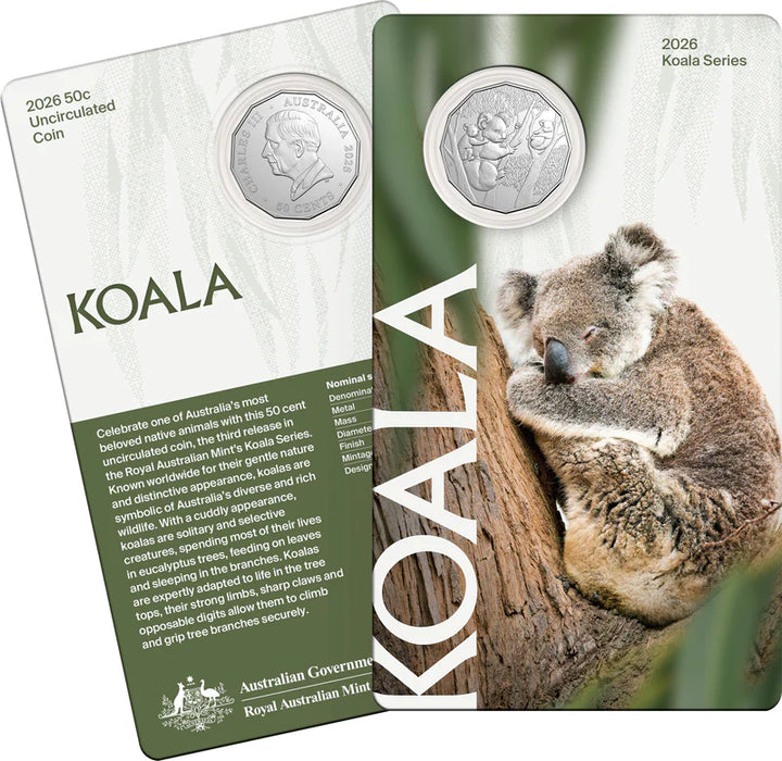 KOALA SERIES 2026 50C UNCIRCULATED COIN