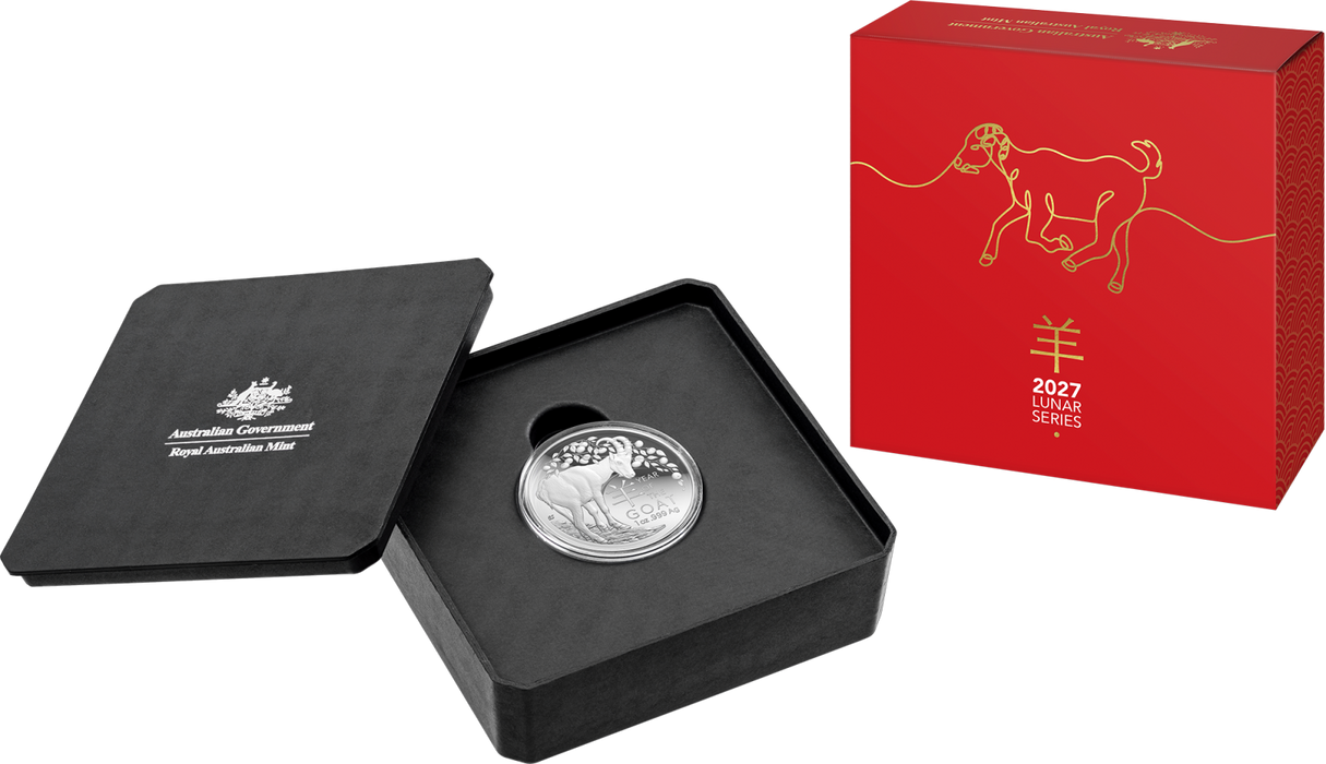 2027 LUNAR SERIES YEAR OF THE GOAT SILVER PROOF COIN