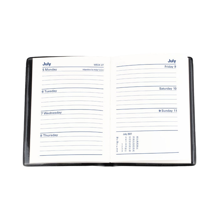 DIARY 2027 COLLINS BELMONT A7 337.V59 PVC POCKET WTV NAVY