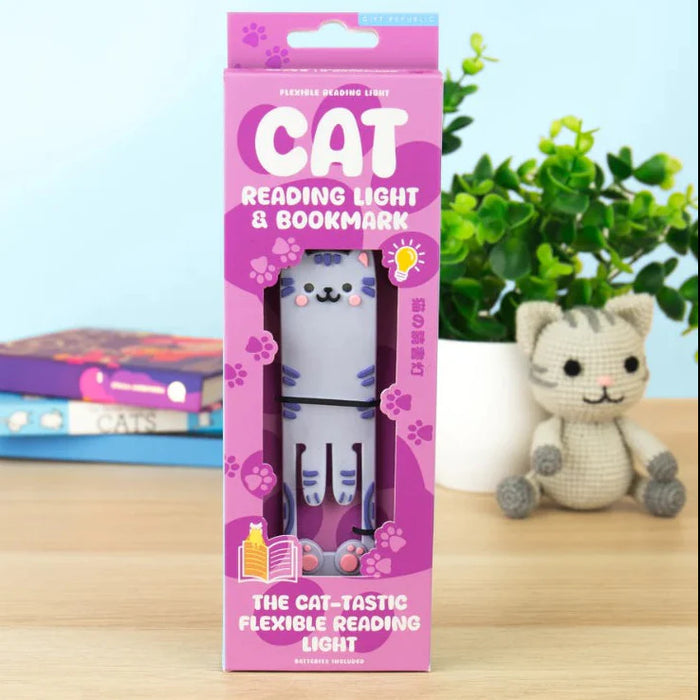 Gift Republic Cat Reading Light & Bookmark - Multi