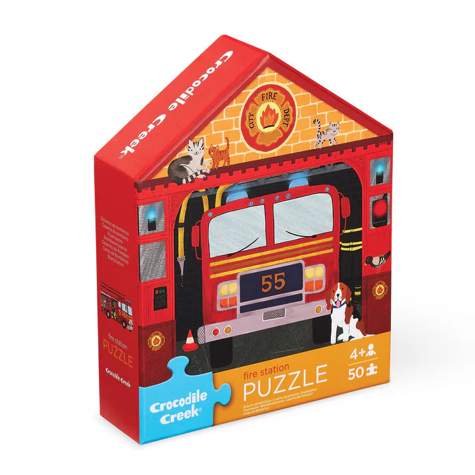 Flat House Puzzle 50 PC - Fire Station