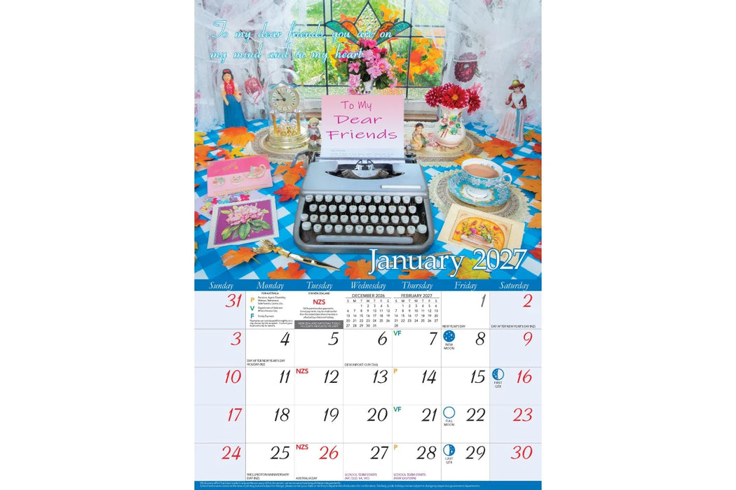 BARTEL CALENDARS 2027 FRIENDSHIPS