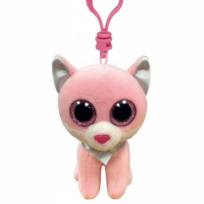 Ty - Beanie Boos - Clip on Fiona Pink Cat 10cm
