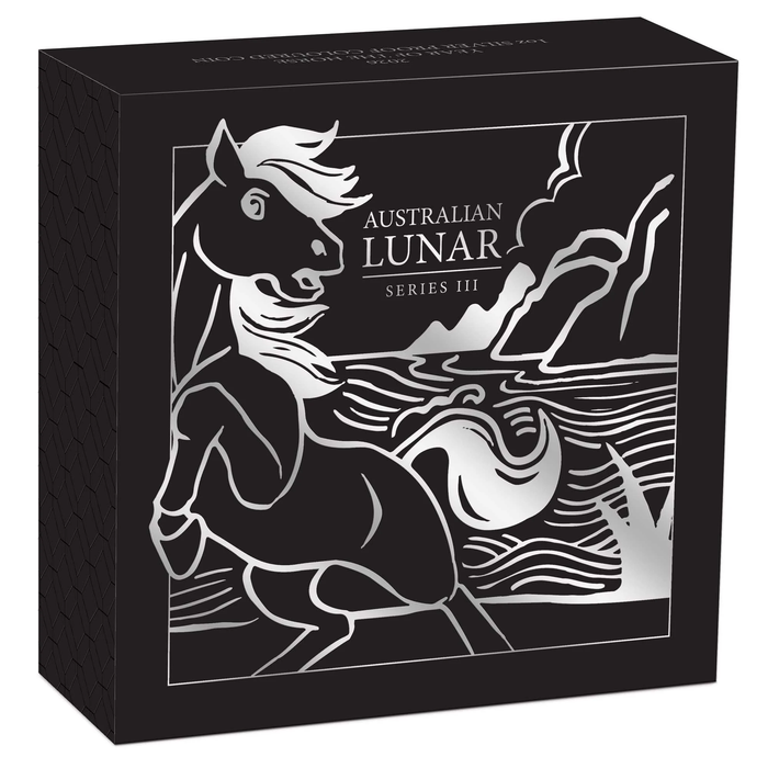 Australian Lunar Series III 2026 Year of the Horse 1oz Silver Proof Coloured Coin