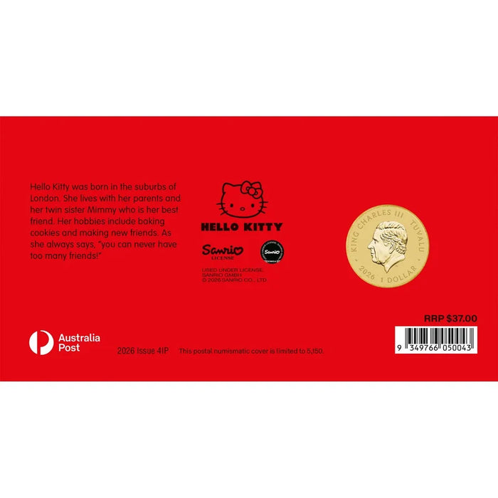 Hello Kitty 2026 Stamp and Coin Cover
