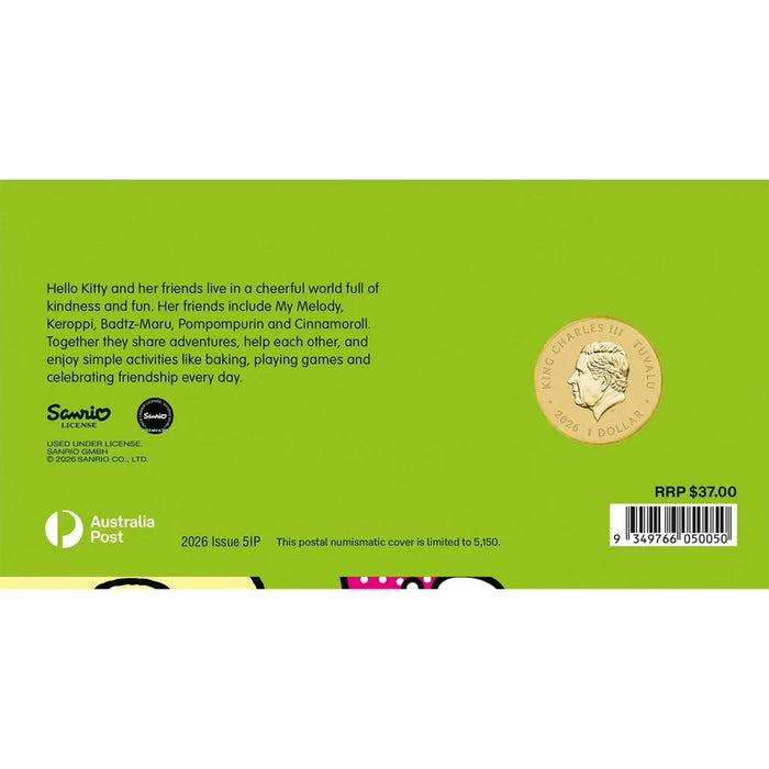 Hello Kitty and Friends 2026 Stamp and Coin Cover