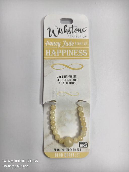 WISHSTONE COLLECTION HONEY JADE BEAD BRACELET 