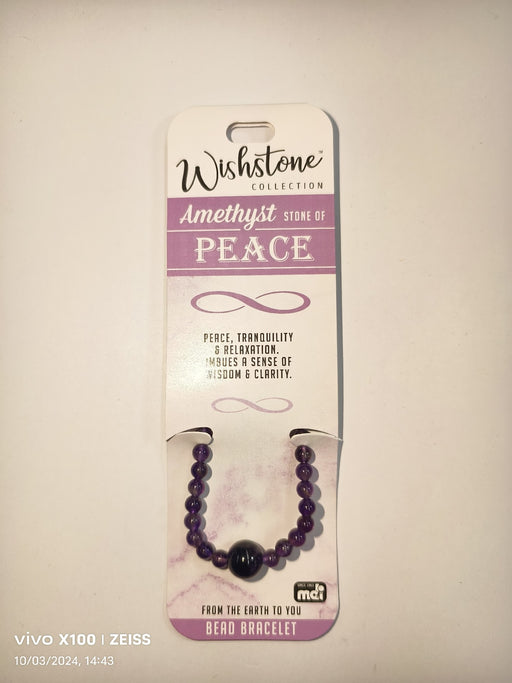 WISHSTONE COLLECTION  AMETHYST BEAD BRACELET 