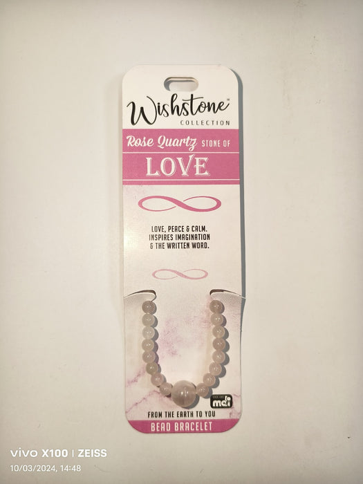 WISHSTONE COLLECTION ROSE QUARTZ BEAD BRACELET 