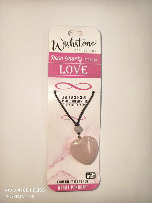 WISHSTONE COLLECTION ROSE QUARTZ HEART PENDANT 