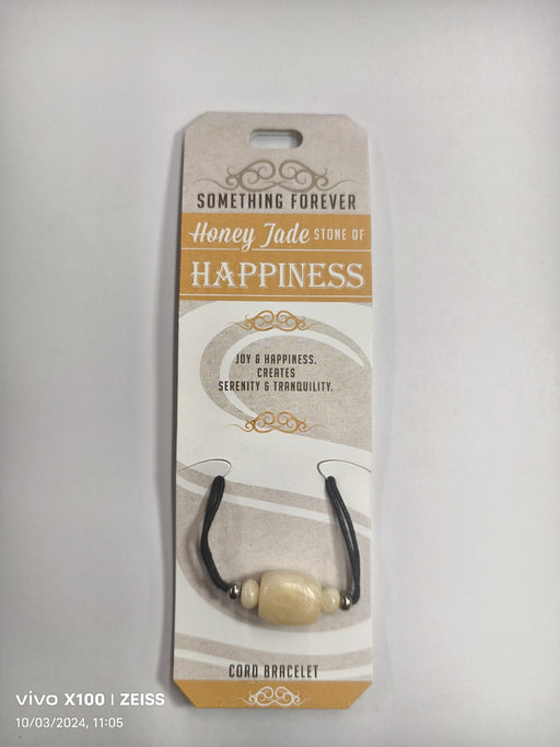 SOMETHING FOREVER HONEY JADE CORD BRACELET