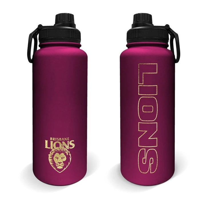 Brisbane Lions AFL Stainless Steel Double Walled Water Drink Bottle