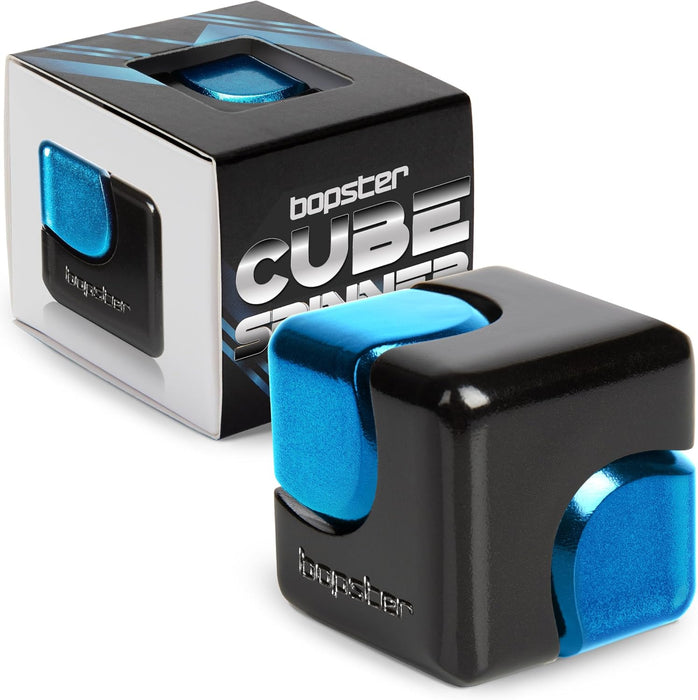 Bopster Fidget Spinner Cube | Black & Blue