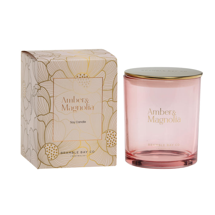 AMBER AND MAGNOLIA SOY CANDLE 300G