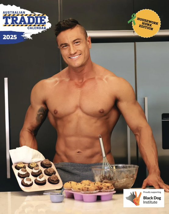 CALENDAR 2025 AUSTRALIAN TRADIE HOUSEWORK HUNK EDITION 