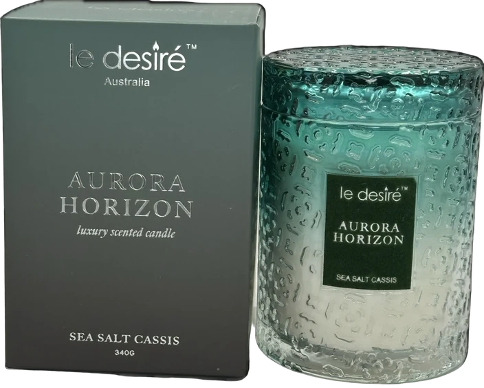 LE DESIRE LUXURY SCENTED CANDLE SEA SALT CASSIS