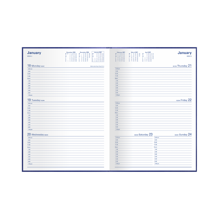 DIARY 2027 COLLINS KINGSGROVE A4 341.P59 WTV BLUE