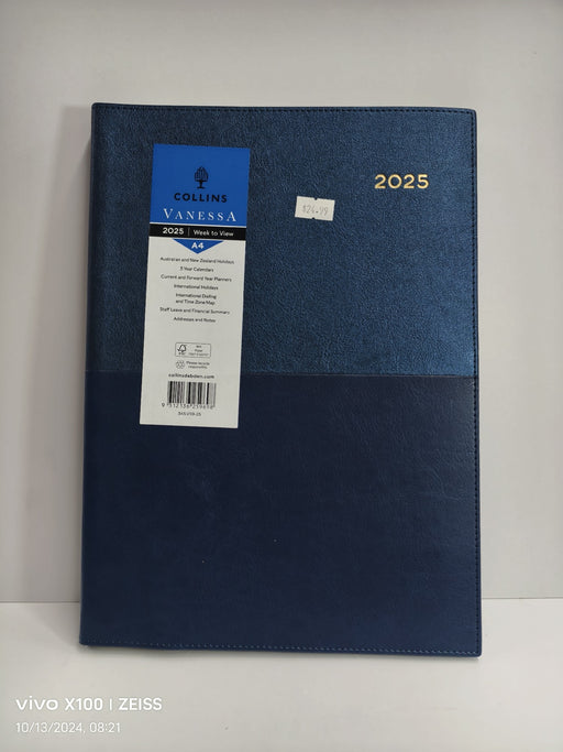 DIARY 2025 COLLINS VANESSA A4 345.V59 WTV BLUE