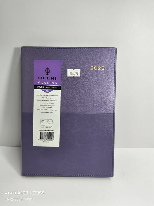 DIARY 2025 COLLINS VANESSA A5 385.V55 WTV LILAC