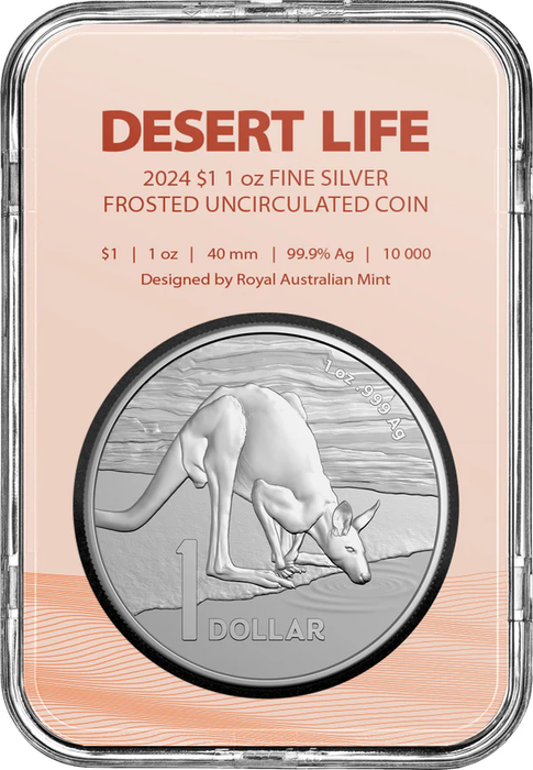 KANGAROO SERIES 2024 $1 1 OZ FINE SILVER FROSTED UNCIRCULATED COIN