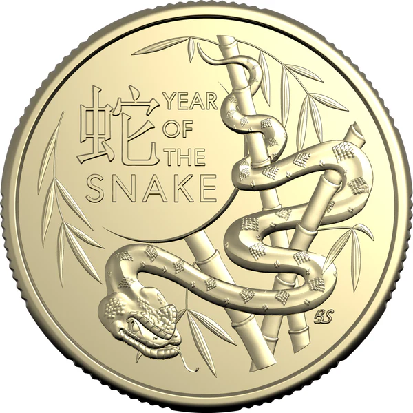 YEAR OF THE SNAKE 2025 $1 UNCIRCULATED TWO COIN SET